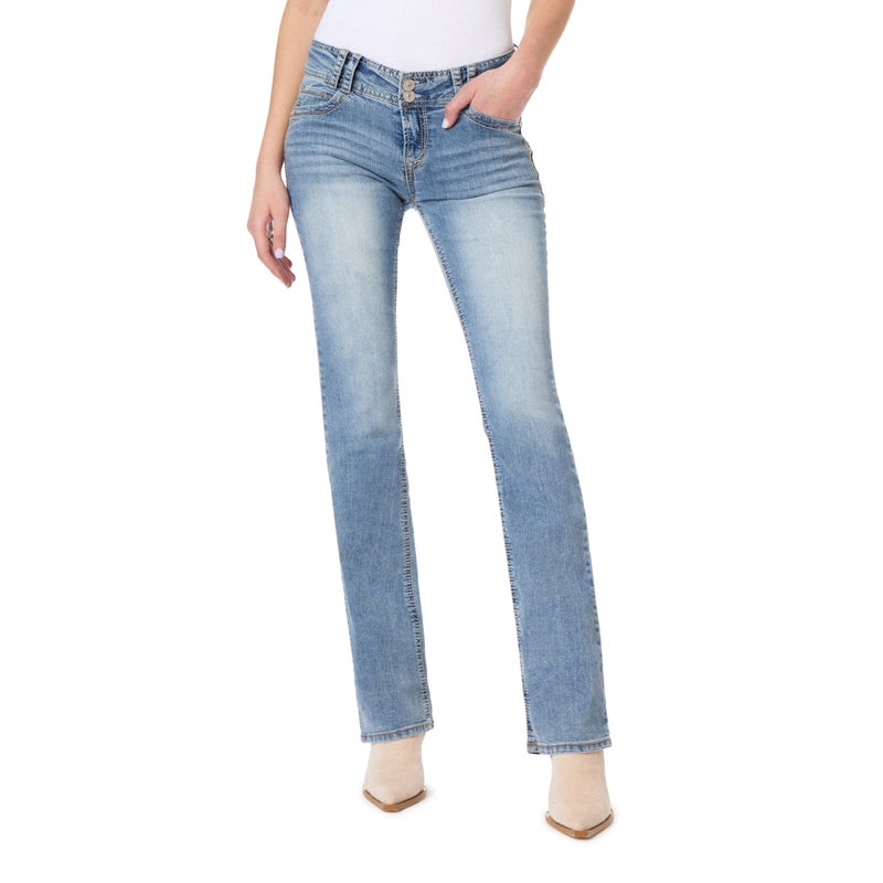 WallFlower Women's InstaStretch Luscious Curvy Bootcut Jeans, Andrea, 13 - Image 3